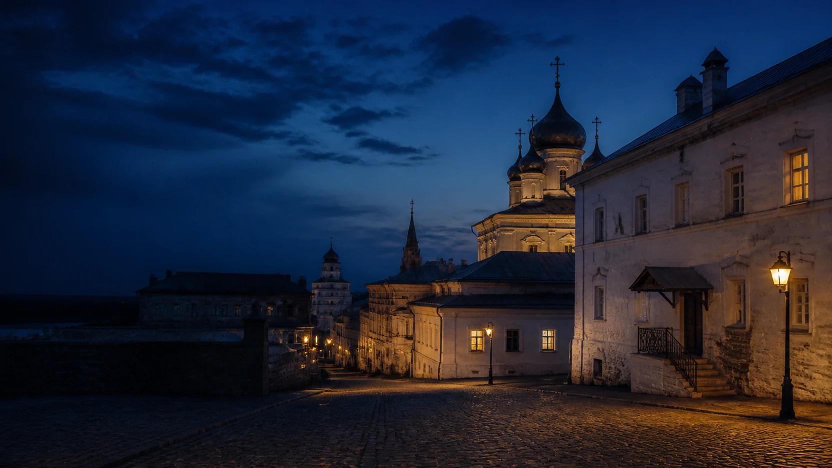 Северное озеро, гранитные острова и хвойный лес